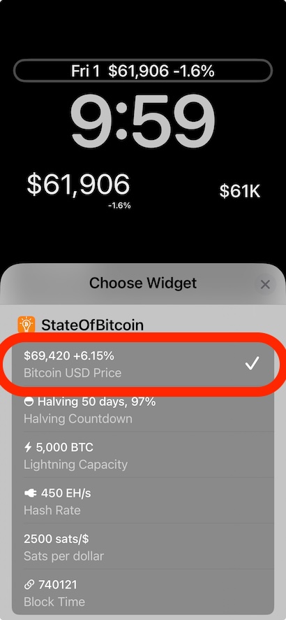 tap date and choose widget