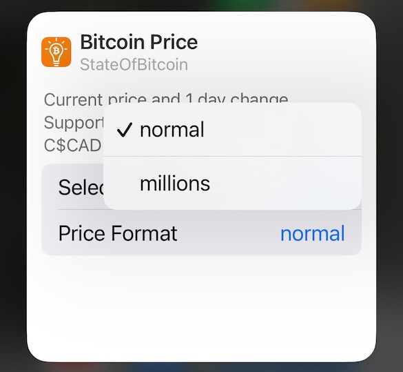 choose millions in price format